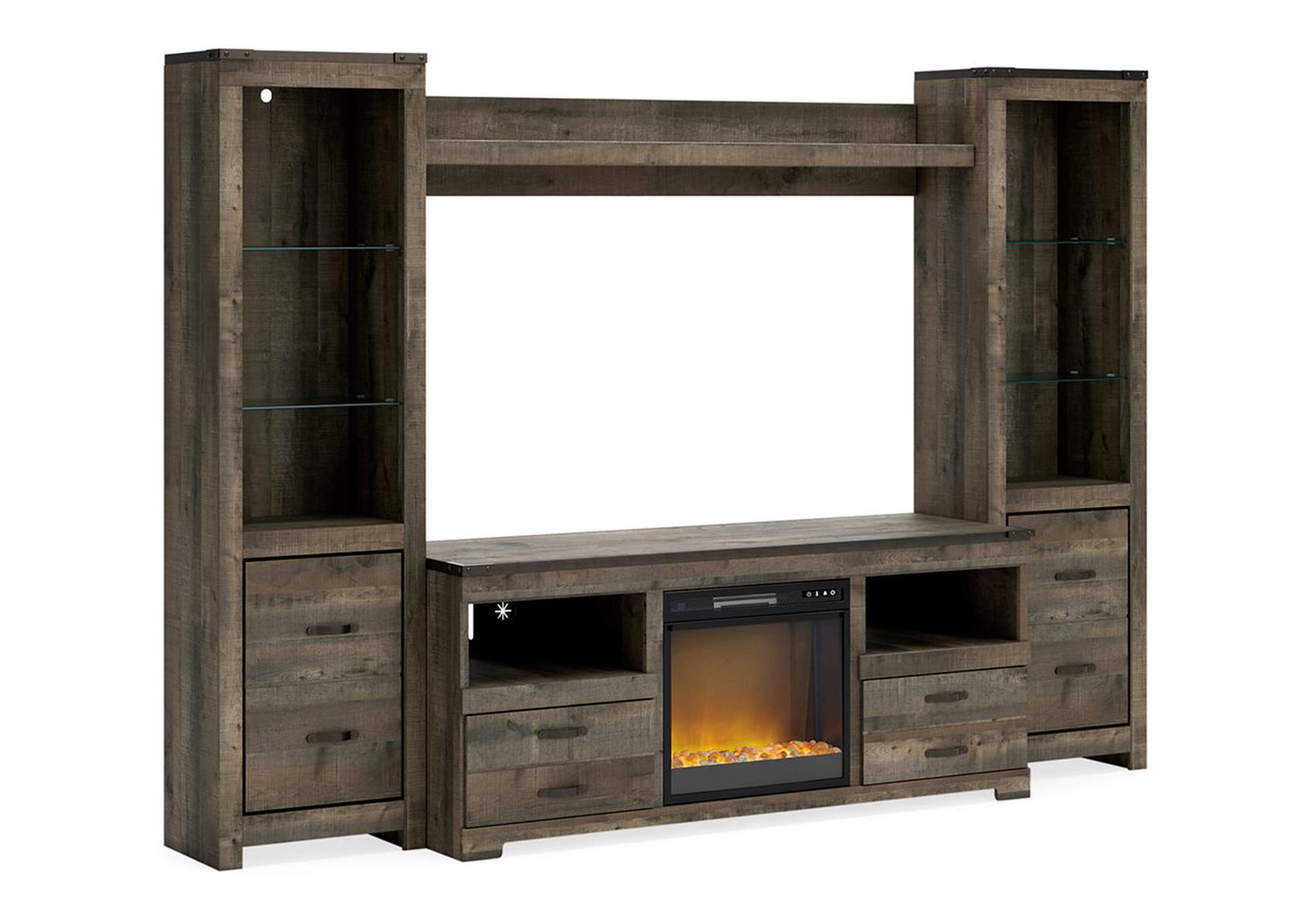 Trinell 4-Piece Entertainment Center with Electric Fireplace,Signature Design By Ashley