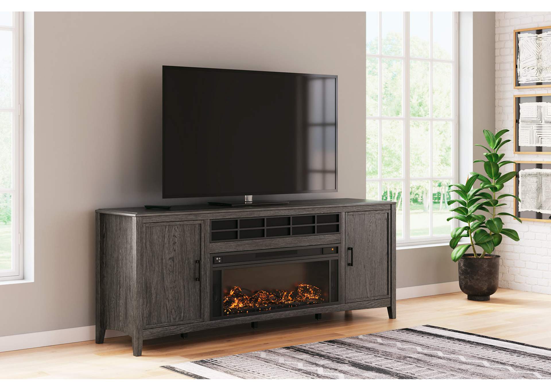 Montillan 84" TV Stand with Electric Fireplace,Signature Design By Ashley