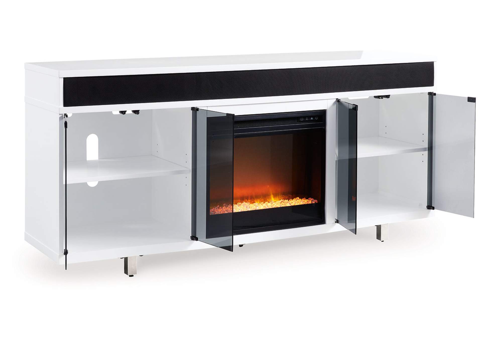 Gardoni 72" TV Stand with Electric Fireplace,Signature Design By Ashley