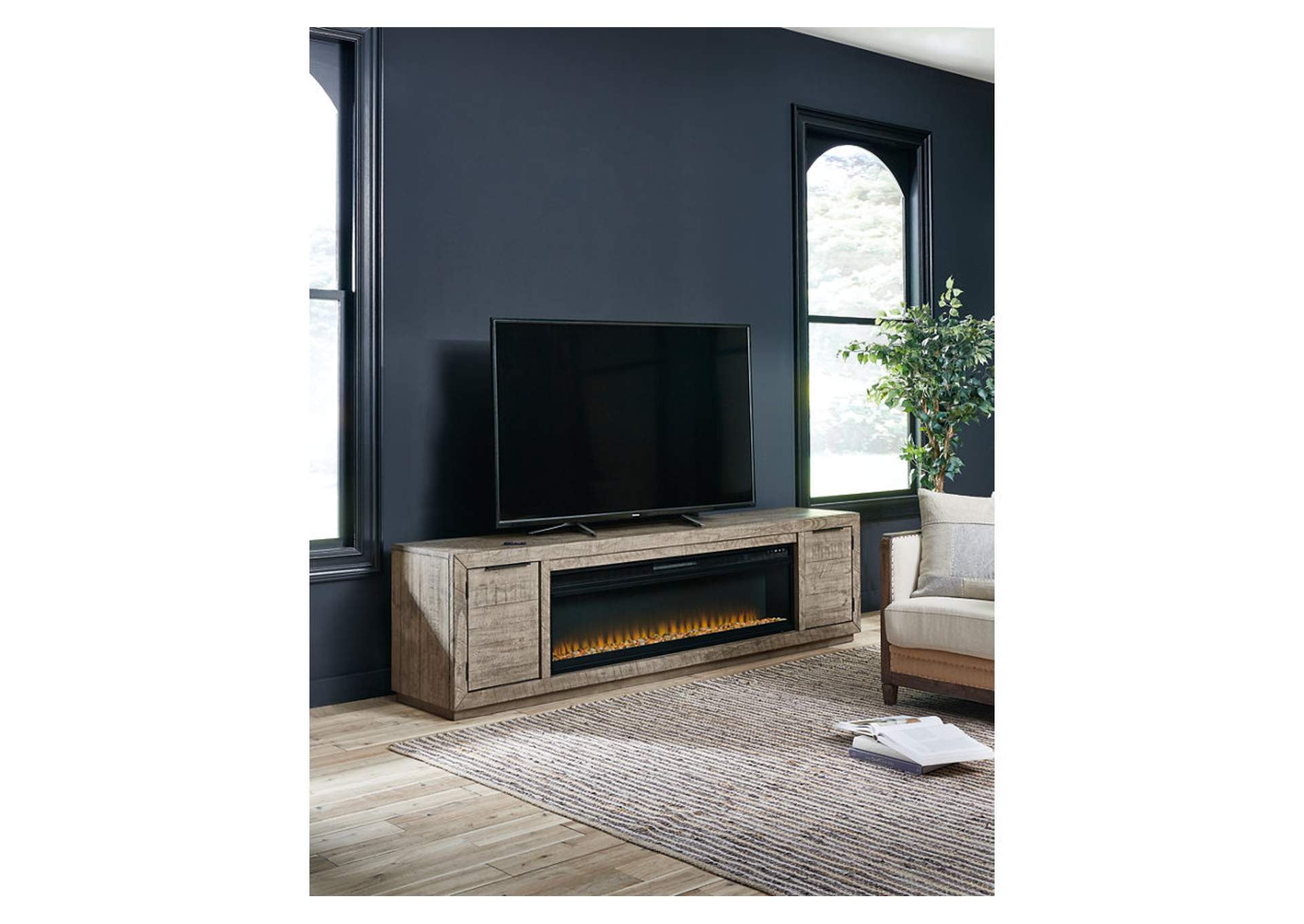 Krystanza TV Stand with Electric Fireplace,Signature Design By Ashley