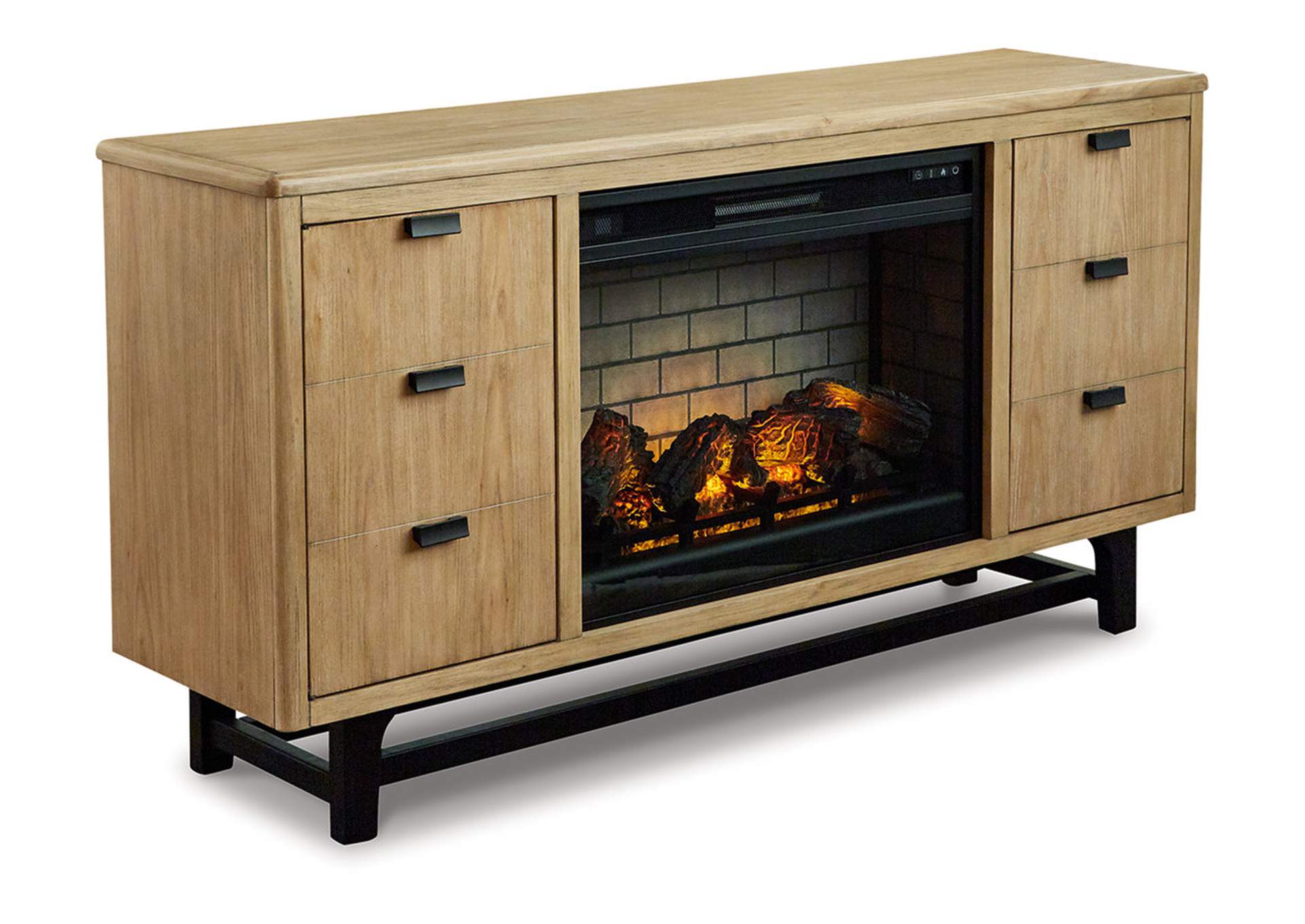 Freslowe TV Stand with Electric Fireplace,Signature Design By Ashley