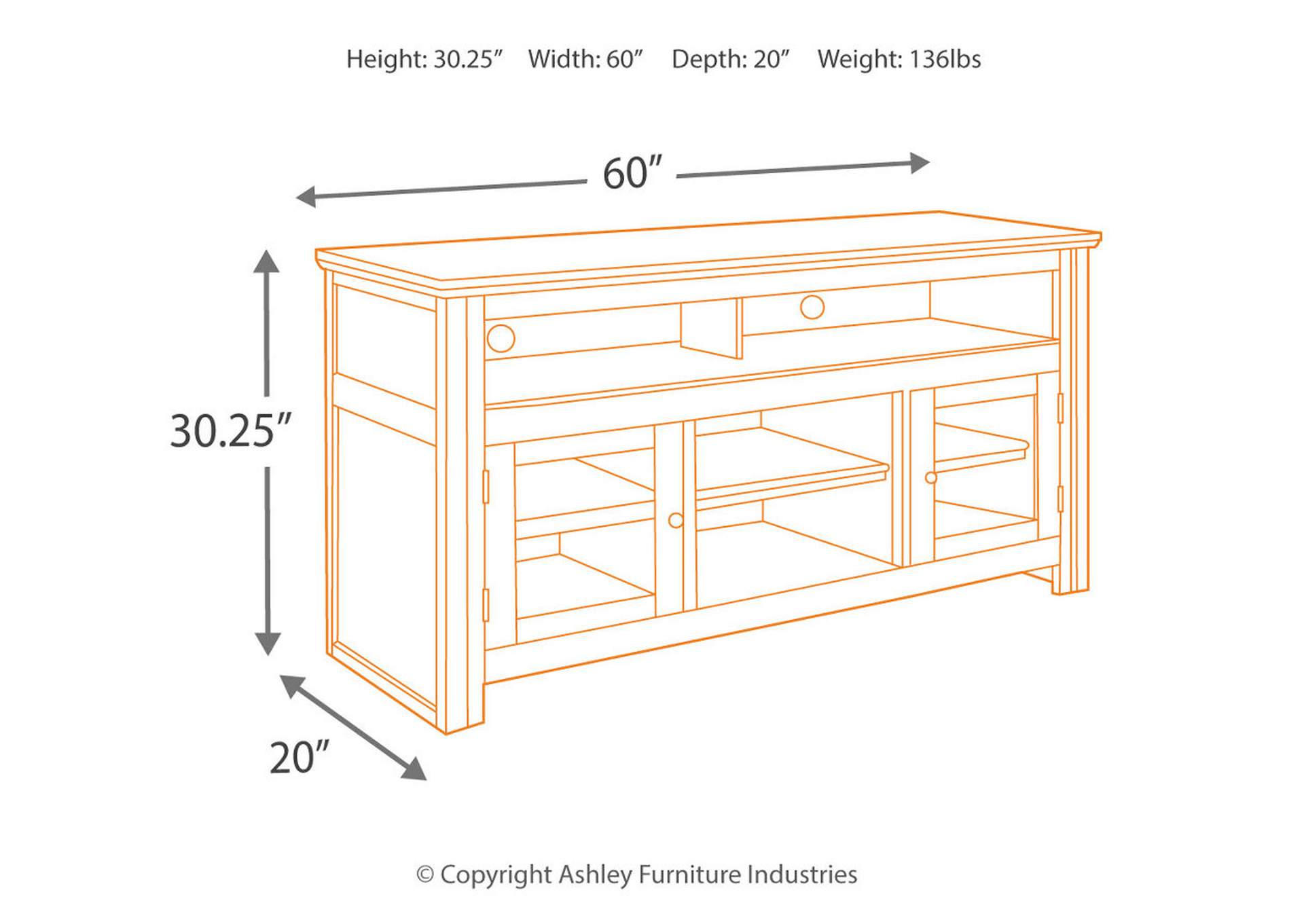 Harpan 60" TV Stand,Direct To Consumer Express