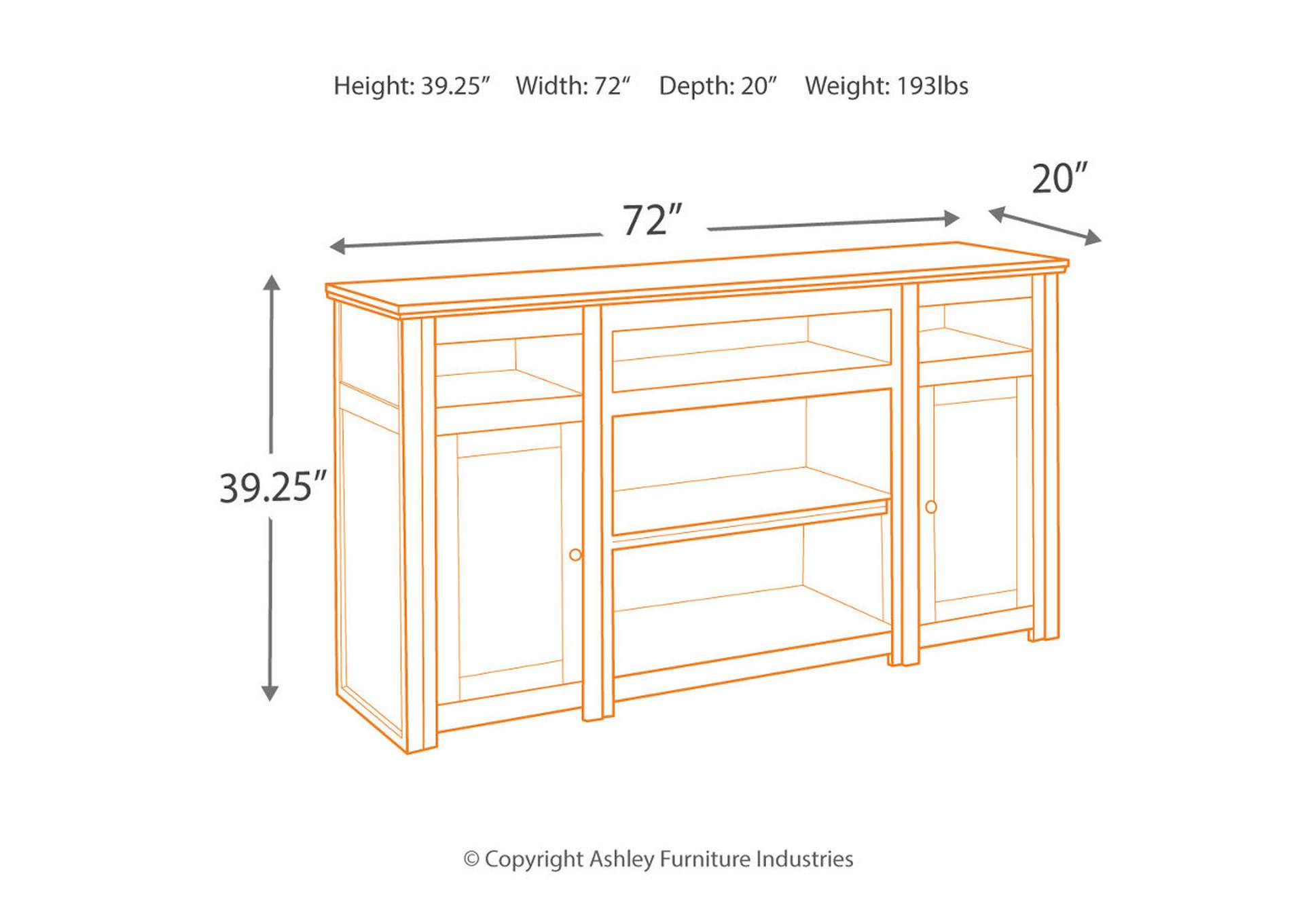 Harpan 72" TV Stand,Signature Design By Ashley