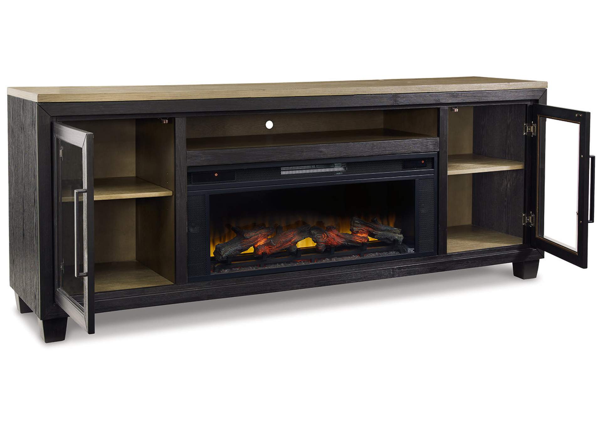 Foyland 83" TV Stand with Electric Fireplace,Signature Design By Ashley