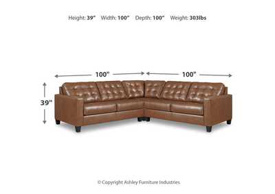 Baskove 3-Piece Sectional,Signature Design By Ashley