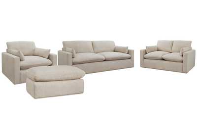 Refined Sofa, Loveseat, Oversized Chair and Ottoman