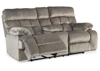 Image for Brassville Reclining Loveseat with Console