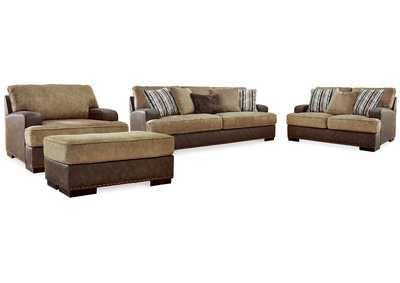 Alesbury Sofa, Loveseat, Oversized Chair and Ottoman