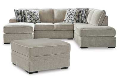 Calnita 2-Piece Sectional with Ottoman