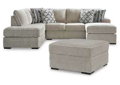 Calnita 2-Piece Sectional with Ottoman