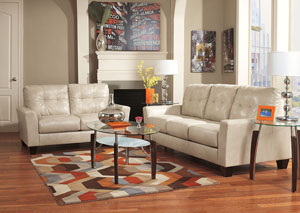 Image for Paulie DuraBlend Taupe Sofa & Loveseat