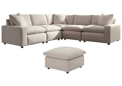 Savesto 5-Piece Sectional with Ottoman