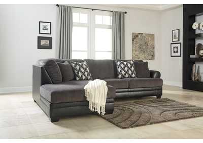 Image for Kumasi Smoke Sectional w/Left Facing Corner Chaise