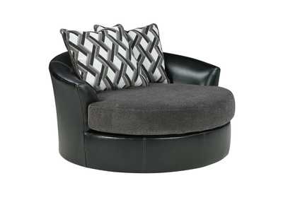 Image for Kumasi Smoke Oversized Swivel Accent Chair