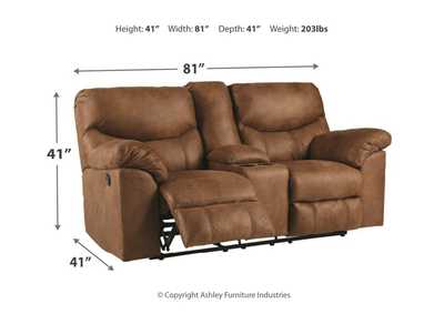 Boxberg Reclining Loveseat with Console,Signature Design By Ashley