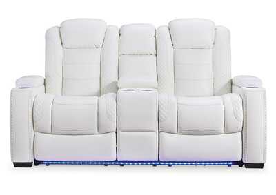 Party Time Power Reclining Loveseat with Console,Signature Design By Ashley