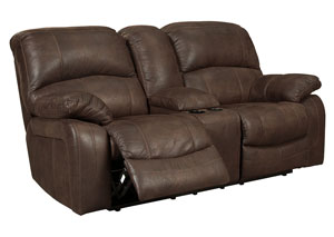 Image for Zavier Truffle Glider Recliner Loveseat w/Console