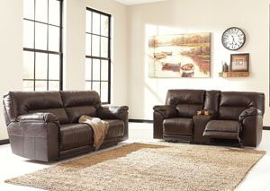 Image for Barrettsville DuraBlend® Chocolate 2 Seat Reclining Power Sofa & Loveseat