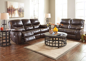 Image for Pranas Brindle Reclining Power Sofa & Loveseat