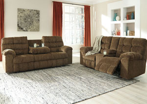 Image for Antwan Truffle Reclining Sofa and Loveseat