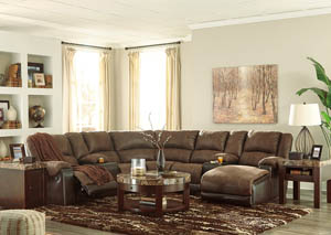 Image for Nantahala Coffee Left Facing Corner Chaise Sectional w/2 Storage Consoles