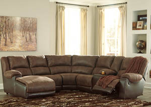 Image for Nantahala Coffee Right Facing Corner Chaise Sectional w/Storage Console