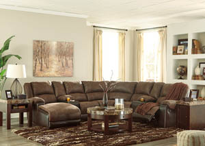 Image for Nantahala Coffee Right Facing Corner Chaise Sectional w/2 Storage Consoles