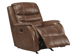Image for Metcalf Nutmeg Power Rocker Recliner w/Adjustable Headrest