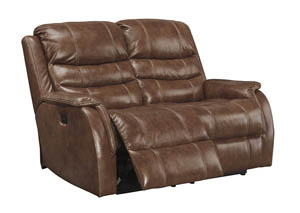 Image for Metcalf Nutmeg Power Recliner Loveseat w/ Adjustable Headrest