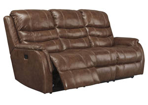 Image for Metcalf Nutmeg Power Reclining Sofa w/ Adjustable Headrest