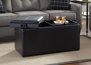 Image for Brindon Charcoal Ottoman w/ Storage