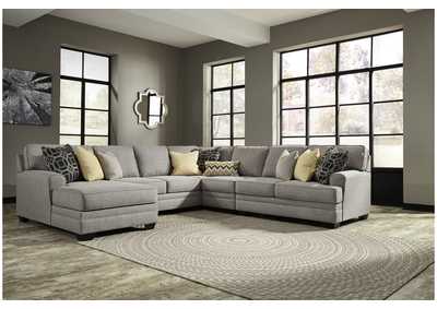 Image for Cresson Pewter Left Facing Corner Chaise Extended Loveseat Sectional