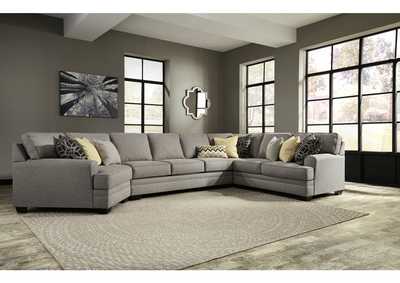 Image for Cresson Pewter Left Facing Cuddler Loveseat Sectional