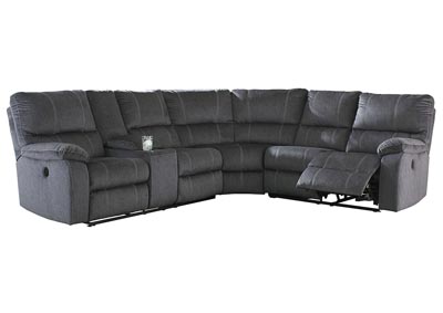 Image for Urbino Charcoal Power Reclining Sectional w/Console