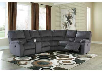Urbino Charcoal Power Reclining Sectional w/Console,Signature Design By Ashley