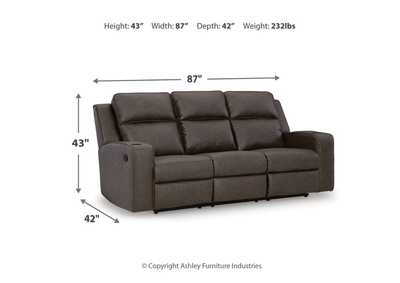 Lavenhorne Reclining Sofa with Drop Down Table,Signature Design By Ashley