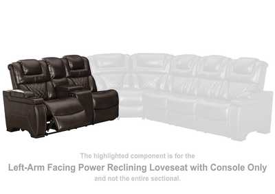 Warnerton Left-Arm Facing Power Reclining Loveseat with Console,Signature Design By Ashley