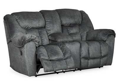 Capehorn Granite Double Power Reclining Loveseat w/Console,Signature Design By Ashley