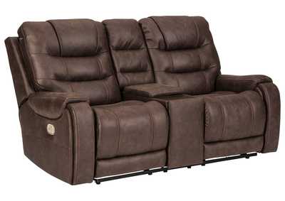 Image for Yacolt Power Reclining Loveseat with Console