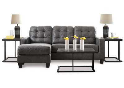 Venaldi Sofa Chaise with Occasional Table Set and Lamps