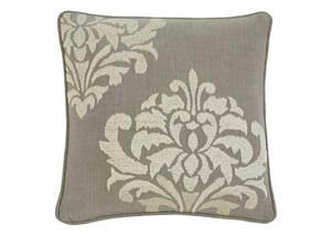 Image for Damask Gray Pillow Cover