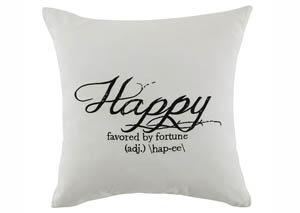 Image for Happy White Pillow