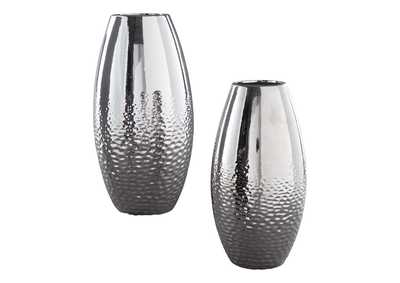 Dinesh Gray Vase (Set of 2)