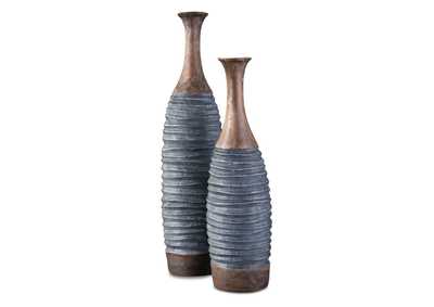 Image for BLAYZE Antique Gray/Brown Vase (Set of 2)