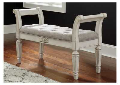 Image for Realyn White Accent Bench