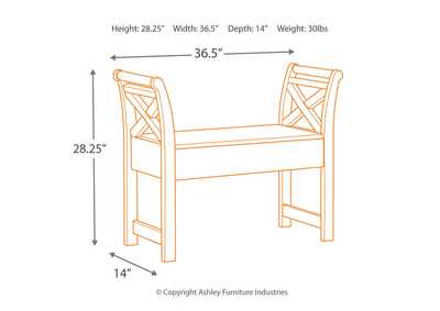 Heron Ridge Accent Bench,Signature Design By Ashley