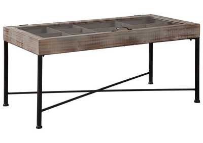 Shellmond Coffee Table with Display Case,Signature Design By Ashley