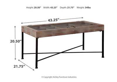 Shellmond Coffee Table with Display Case,Signature Design By Ashley