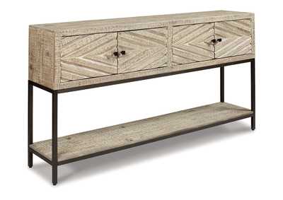 Image for Roanley Distressed White Console Table