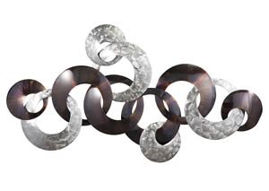 Image for Obike Silver Finish/Purple Wall Decor